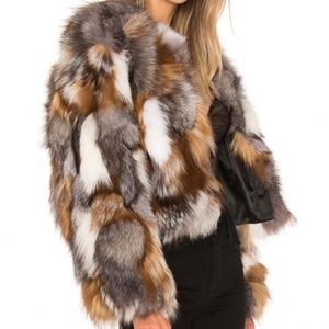 Jocelyn Multicolor Fur Coat